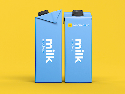 Download Milk Mockup By Logo Machine On Dribbble