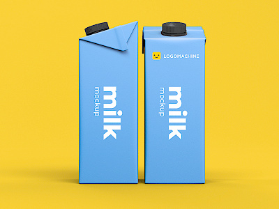 Milk Mockup blue brand branding logo logomachine logotype mock up mockup mockup design mockup psd mockup template mockups