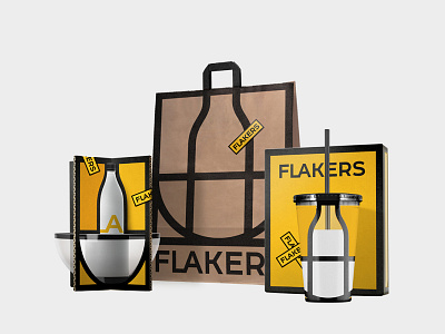 Flakers brand brandidentity branding breakfast cafe delivery design food identity logo logomachine logos logotype package packagedesign restaurant sign