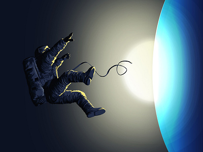 Gravity adobe art artwork astronaut cosmonaut digital art gravity illustration illustrator movie space vector illustration vectorart