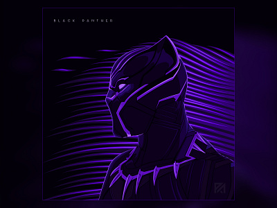 Black Panther adobe illustrator avengers black panther chadwick boseman digital artwork illustration marvel fanart mcu poster design superhero
