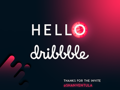 Hello Dribbble! hello dribbble invite invite design thank you thanks for invite