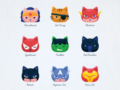 9 lives - WIP batman cat flash hulk superheroes