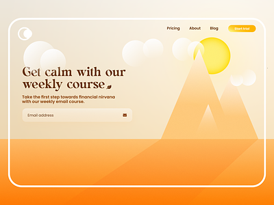 Get calm landing page illustration user interface web design