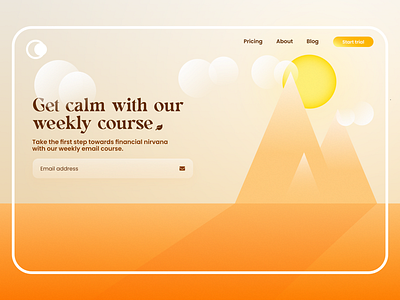 Get calm landing page