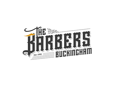 The Barbers Buckingham Logo Design art barber branding identity lettering logo logotype