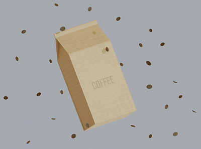 Coffee Bag 3d blender blender3d coffee design