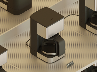 Simple Coffee Machine 3d blender blender3d coffee design