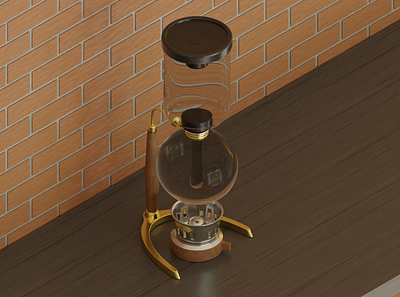 Siphon Coffee Maker 3d blender blender3d coffee design