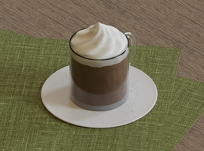 Mocha 3d blender blender3d coffee design