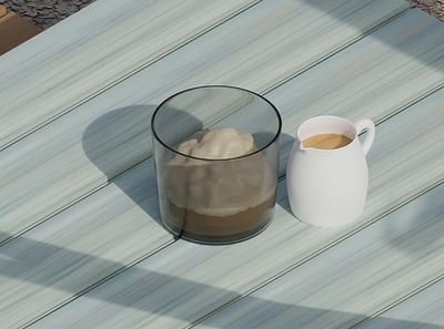 Affogato 3d blender blender3d coffee design