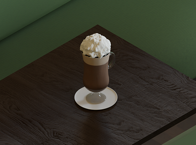 Cappuccino 3d blender blender3d coffee design