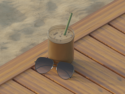 Frappuccino 3d blender blender3d coffee design