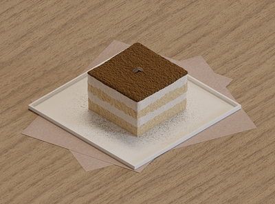 Tiramisu 3d blender blender3d coffee design