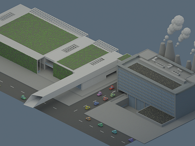 My Interpretation of Unisinos blender lowpoly building 3d