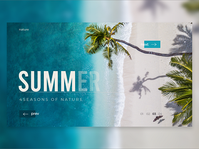 4 seasons SUMMER design landingpage typography ui uidesign web website