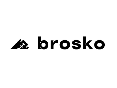 Brosko Digital Agency Concept agency black branding design illustration inktrap logo logotype simple studio trap web