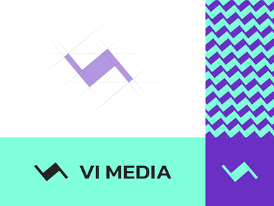 VI MEDIA | SMM AGENCY agency black blue branding design illustration logo logotype simple web