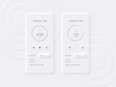 Daily UI 014 - Countdown Timer cooking timer countdown countdowntimer daily 100 challenge daily ui dailyui dailyui014 dailyuichallenge design lightmode minimal neumorphic design neumorphism simple skeumorphism ui uidesign