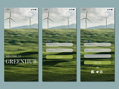 Daily UI #001 app climatechange daily ui 001 dailyui go green green energy signup page ui ux