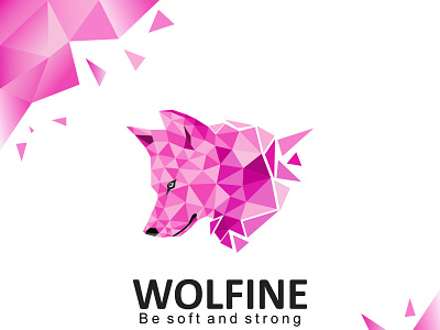 wolf logo logo design low poly logo vector