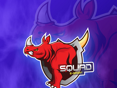 rhino esportlogo logo design vector