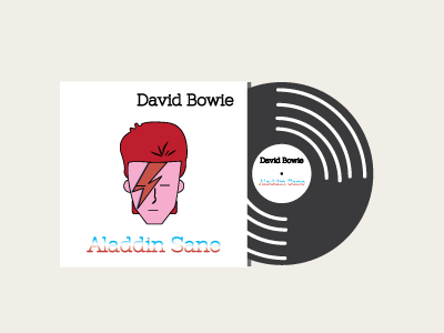 David Bowie Tribute artist bowie david icon iconic illustration lp record stardust tribute vinyl ziggy