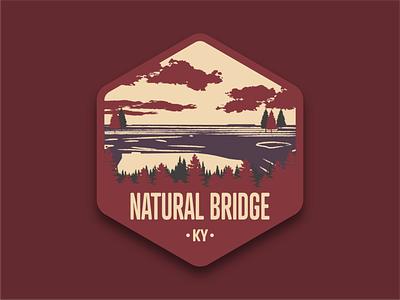 Natural Bridge KY camping climbing hiking kentucky natural bridge natural logo red river gorge sticker