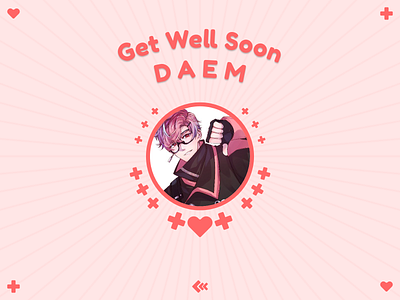 Get Well Soon Daem design illustration vector
