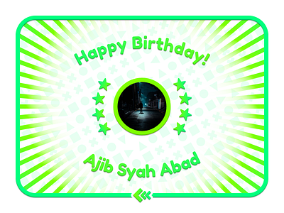 Happy Birthday Ajib design illustration vector