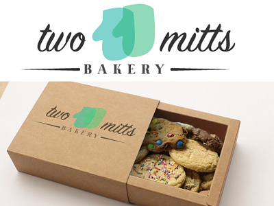 Two Mitts Logo & Packaging bakery branding logo package packaging