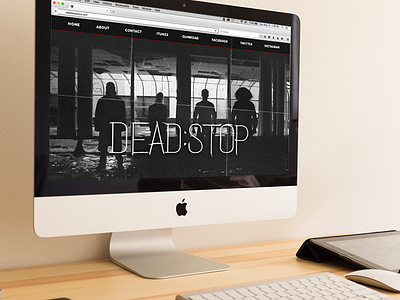 Dead:Stop Website Mockup band branding logo