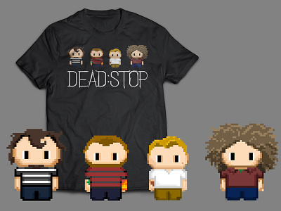 Dead:Stop Pixel Sprite T-shirt band branding illustration logo
