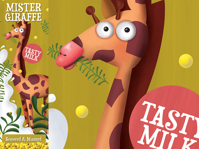 Mister Giraffe giraffe illustration juice milk mustard seaweed