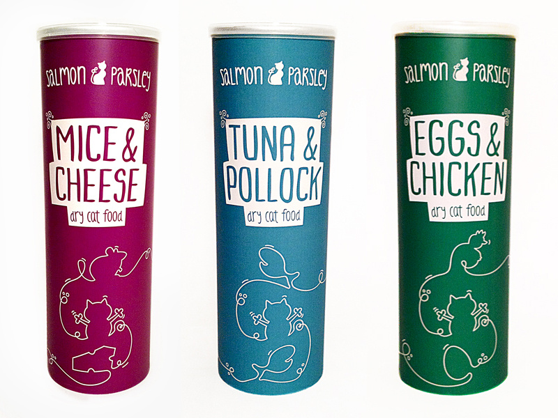 Salmon & Parsley cat food by Number N9NE Design on Dribbble
