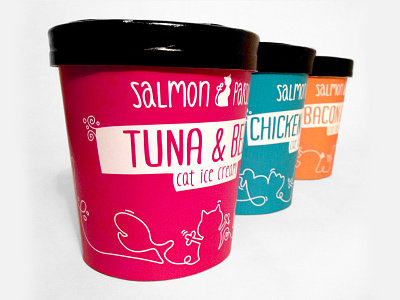 Salmon & Parsley cat food beef carrots cat food ice cream illustration package packaging pollock salmon tuna