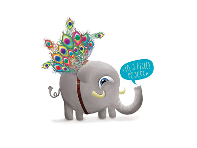 The Costume Party animal bird carlinsky costume cute elephant illustration party peacock