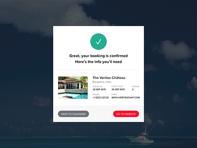 Booking Confirmation Screen booking confirmation dailyui design screen ui design