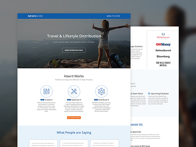 NewsWire Landing Page clean conversions design landing page ui ui design