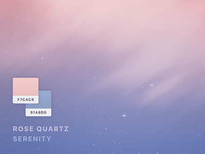 Rose Quartz & Serenity colors combinations combo design quartz rose ui