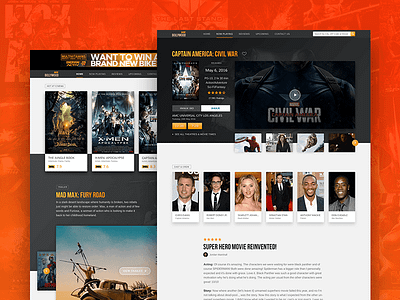 Movie Tickets & Movie Timings custom design movie posters review storyline tickets timings ui