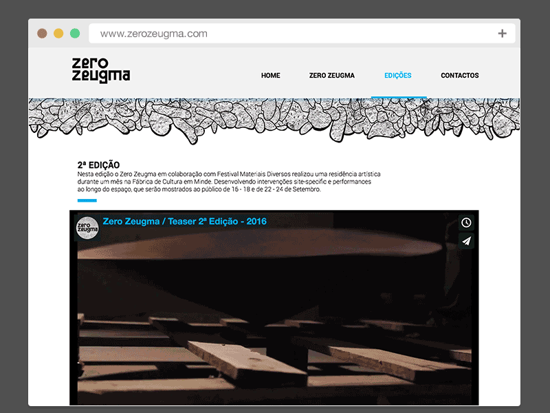 Zero Zeugma creative danielamata interface site web website zero zeugma