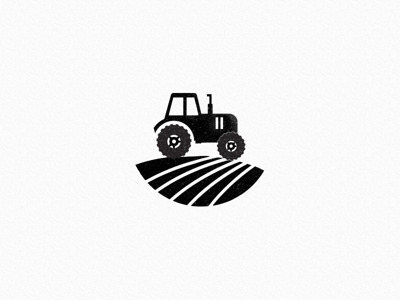 Land clearing agriculture branding danielamata element farm icon land clearing logo symbol tractor wheel