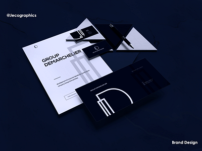 Development of stationery for construction company Group Demarch brand brand identity branding branding design isologo logo design logo design branding logo designer logodesign minimalist design minimalist logo stationery