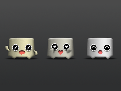 Little Tofu Kids characters design emote icon illustration