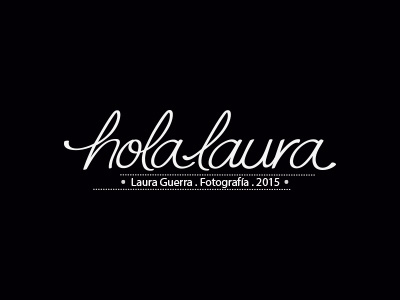 holalaura signature black and white calligraphy handmade lettering logotype photography typography watermark