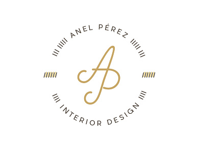 Anel design gold interior interior design logo monogram