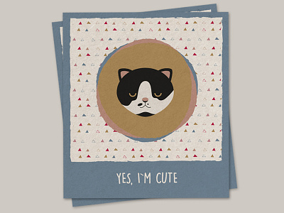 Yes, I´m Cute animals cat cute gato illustration kitty textures vector