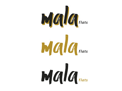 Mala Dribbble branding calligraphy flats gold hola holalaura lettering logotype mala signature