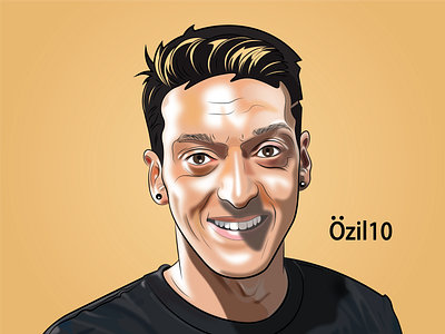 Vector Art Illustration: Ozil